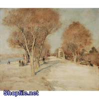 TSD3660 - Tranh sơn dầu cây che bóng mát